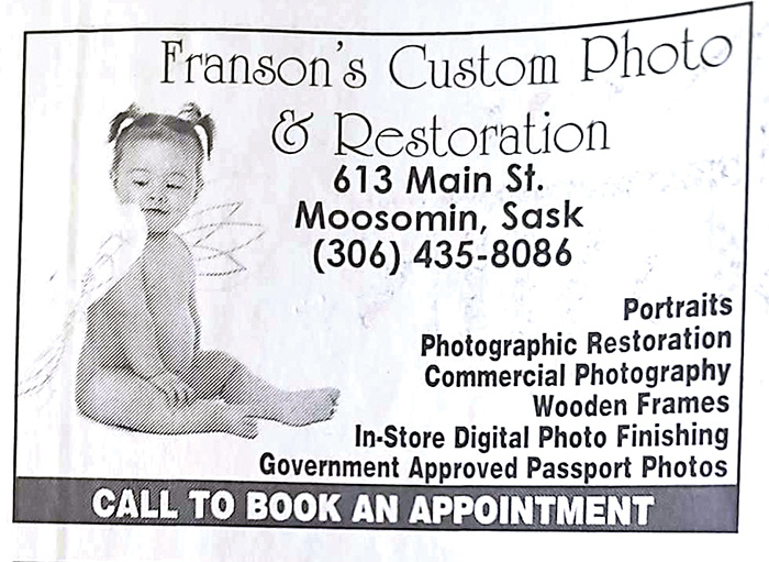 Jerney modelling as an eight-month-old baby for an ad in the World-Spectator’s Winter Fun Guide.